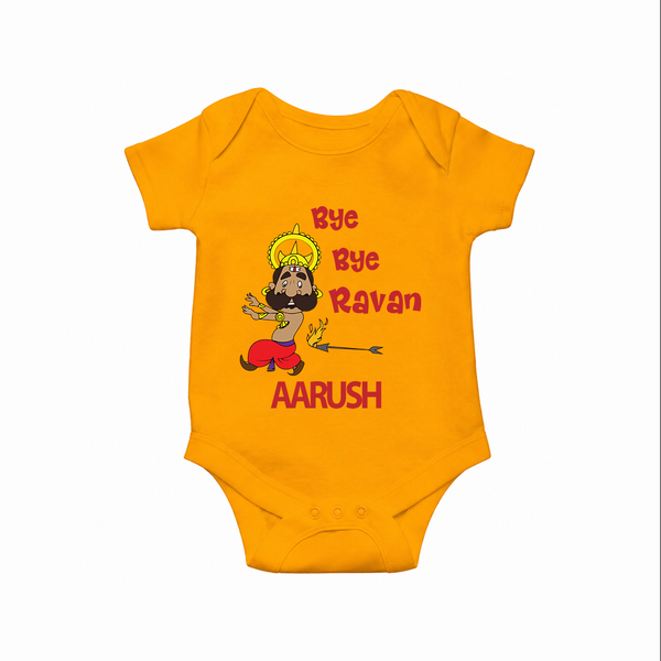 Bye Bye Ravan Romper - CHROME YELLOW - New Born (Chest 14")