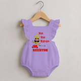 Bye Bye Ravan Romper Frock | Custom Baby Romper Frock for Dussehra Celebration - LILAC - 0 - 3 Months Old (Chest 19")