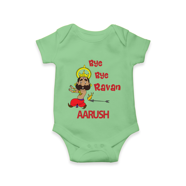 Bye Bye Ravan Romper - GREEN - New Born (Chest 14")