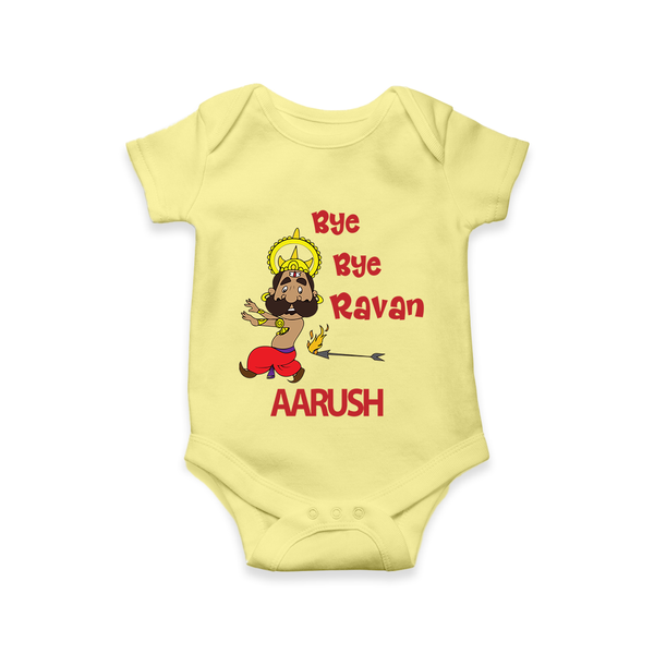 Bye Bye Ravan Romper - PASTEL YELLOW - New Born (Chest 14")