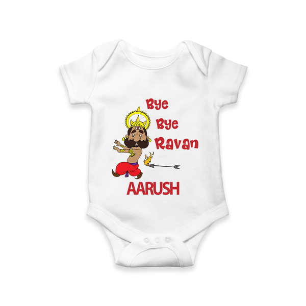 Bye Bye Ravan Romper - WHITE - New Born (Chest 14")