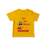 Bye Bye Ravan Tshirt | Custom Baby Tshirt for Dussehra Celebration - CHROME YELLOW - 0-5 Months Old (Chest 17")
