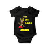 Bye Bye Ravan Romper | Custom Baby Romper for Dussehra Celebration - BLACK - New Born (Chest 14")