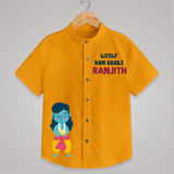 Little Ram Bhakt Shirt | Personalized Kids Shirt for Dussehra - CHROME YELLOW - 0 - 6 Months Old (Chest 23")