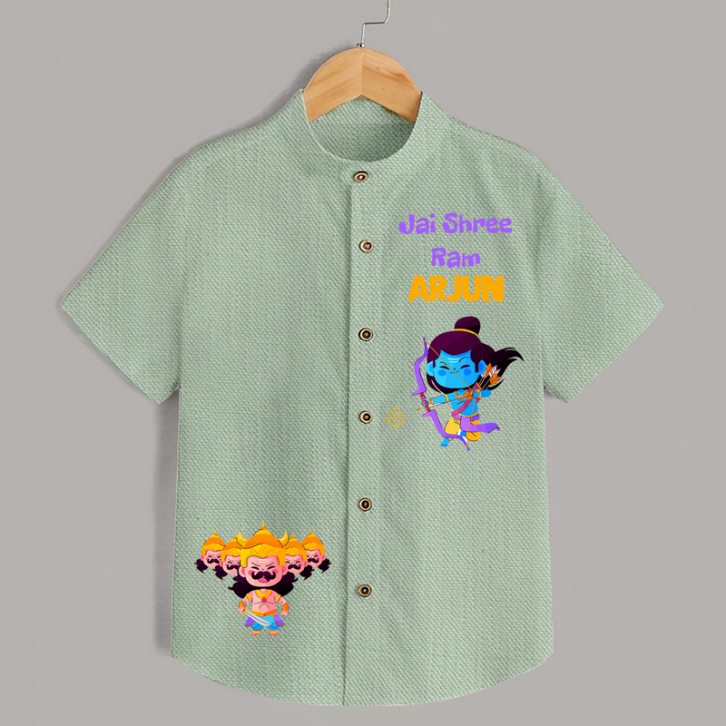 Jai Shree Ram Shirt | Custom Kids Shirt for Festival Celebration - MINT GREEN - 0 - 6 Months Old (Chest 23")