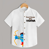Good Always Wins Shirt | Personalized Kids Shirt for Dussehra Festivities - WHITE - 0 - 6 Months Old (Chest 23")