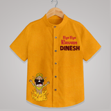 Bye Bye Ravan Shirt | Custom Kids Shirt for Vijayadashami - CHROME YELLOW - 0 - 6 Months Old (Chest 23")