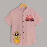 Bye Bye Ravan Shirt | Custom Kids Shirt for Vijayadashami - PEACH - 0 - 6 Months Old (Chest 23")