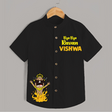 Bye Bye Ravan Shirt | Custom Kids Shirt for Vijayadashami - BLACK - 0 - 6 Months Old (Chest 23")