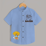 Dussehra Celebration Shirt | Personalized Kids Festival Shirt - SKY BLUE - 0 - 6 Months Old (Chest 23")