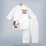 Ramlila Rockstar Kurta | Custom Kids Kurta for Festival Fun - WHITE - 3 - 6 Months Old (Chest 24", Kurta Length 14'', Waist 19", Pant Length 14")