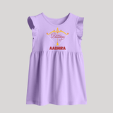 My First Dussehra Ganesh Baby Baby Frock - LILAC - 0 - 3 Months Old (Chest 17")