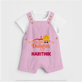 My First Dussehra Harithik Festive Dungaree - BABY PINK - 0 - 5 Months Old (Chest 18")