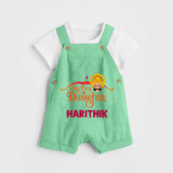 My First Dussehra Harithik Festive Dungaree - GREEN - 0 - 5 Months Old (Chest 18")