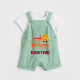 My First Dussehra Harithik Festive Dungaree - MINT GREEN - 0 - 5 Months Old (Chest 18")