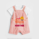 My First Dussehra Harithik Festive Dungaree - PEACH - 0 - 5 Months Old (Chest 18")