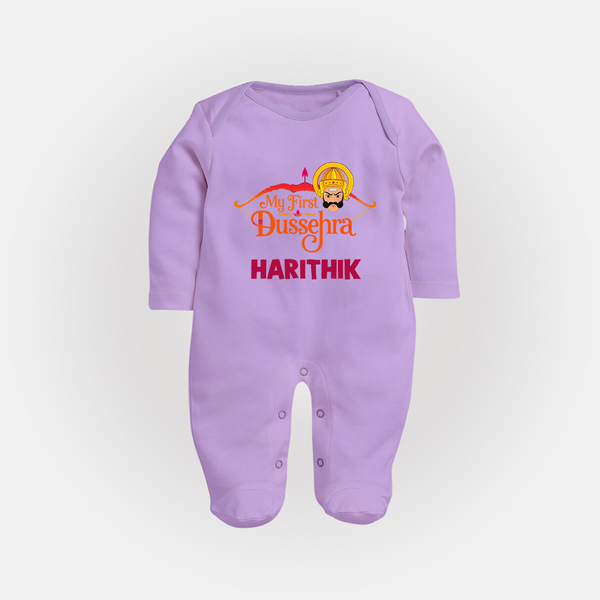 My First Dussehra Harithik Festive Fullbody suit - LILAC - New Born (Chest 7.5")