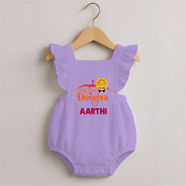My First Dussehra Harithik Festive Romper Frock - LILAC - 0 - 3 Months Old (Chest 19")