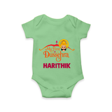 My First Dussehra Harithik Festive Romper - GREEN - New Born (Chest 14")