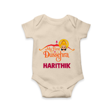 My First Dussehra Harithik Festive Romper - IVORY - New Born (Chest 14")