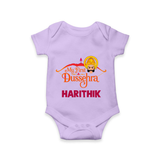 My First Dussehra Harithik Festive Romper - LILAC - New Born (Chest 14")
