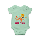 My First Dussehra Harithik Festive Romper - MINT GREEN - New Born (Chest 14")