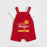 My First Dussehra Harithik Festive Dungaree - RED - 0 - 5 Months Old (Chest 18")