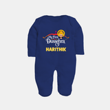 My First Dussehra Harithik Festive Fullbody suit - NAVY BLUE - New Born (Chest 7.5")