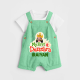 My First Dussehra Irayyan Ravan Theme Dungaree - GREEN - 0 - 5 Months Old (Chest 18")