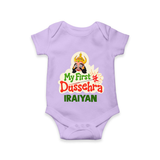 My First Dussehra Irayyan Ravan Theme Romper - LILAC - New Born (Chest 14")