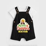 My First Dussehra Irayyan Ravan Theme Dungaree - BLACK - 0 - 5 Months Old (Chest 18")