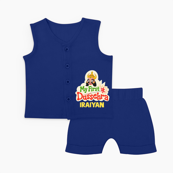 My First Dussehra Irayyan Ravan Theme Jabla - NAVY BLUE - 0 - 3 Months Old (Chest 9.8")