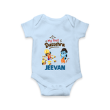 My First Dussehra Jeevan Ram & Ravan Romper - BABY BLUE - New Born (Chest 14")