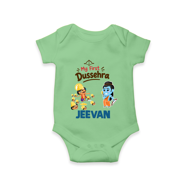 My First Dussehra Jeevan Ram & Ravan Romper - GREEN - New Born (Chest 14")