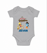 My First Dussehra Jeevan Ram & Ravan Romper - GREY - New Born (Chest 14")
