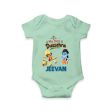 My First Dussehra Jeevan Ram & Ravan Romper - MINT GREEN - New Born (Chest 14")