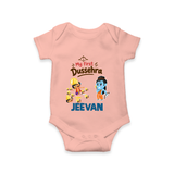 My First Dussehra Jeevan Ram & Ravan Romper - PEACH - New Born (Chest 14")