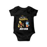 My First Dussehra Jeevan Ram & Ravan Romper - BLACK - New Born (Chest 14")