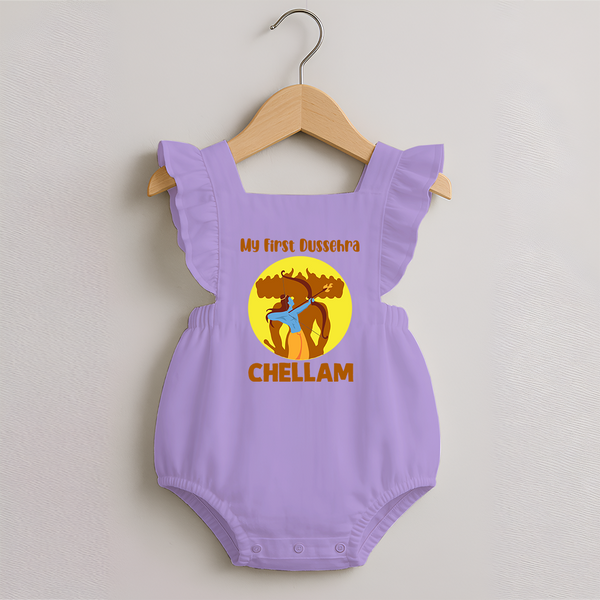 My First Dussehra Karan Bow Warrior Romper Frock - LILAC - 0 - 3 Months Old (Chest 19")