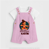 My First Dussehra Kavin Ram Archer Dungaree - BABY PINK - 0 - 5 Months Old (Chest 18")
