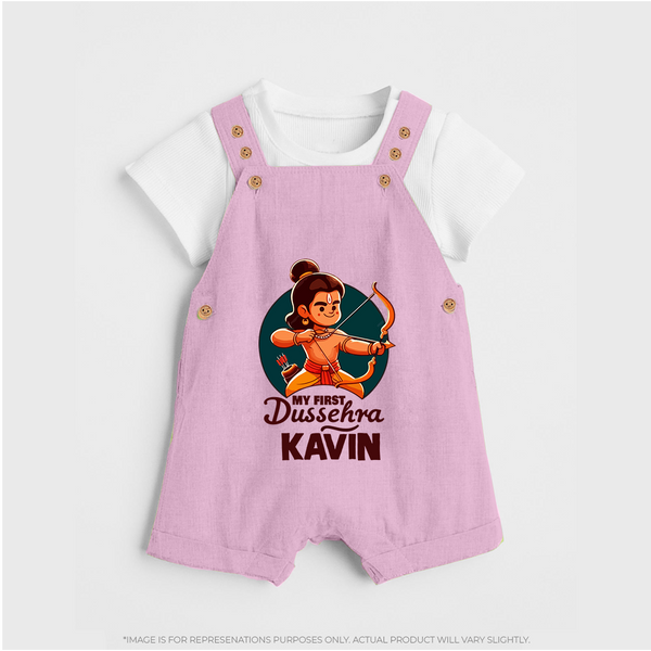 My First Dussehra Kavin Ram Archer Dungaree - BABY PINK - 0 - 5 Months Old (Chest 18")
