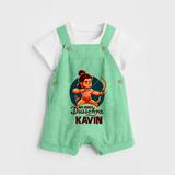 My First Dussehra Kavin Ram Archer Dungaree - GREEN - 0 - 5 Months Old (Chest 18")
