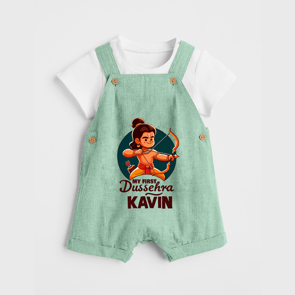 My First Dussehra Kavin Ram Archer Dungaree - MINT GREEN - 0 - 5 Months Old (Chest 18")