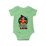 My First Dussehra Kavin Ram Archer Romper - GREEN - New Born (Chest 14")