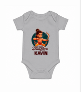 My First Dussehra Kavin Ram Archer Romper - GREY - New Born (Chest 14")