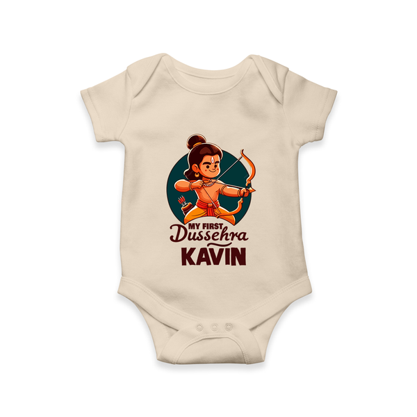 My First Dussehra Kavin Ram Archer Romper - IVORY - New Born (Chest 14")