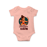 My First Dussehra Kavin Ram Archer Romper - PEACH - New Born (Chest 14")