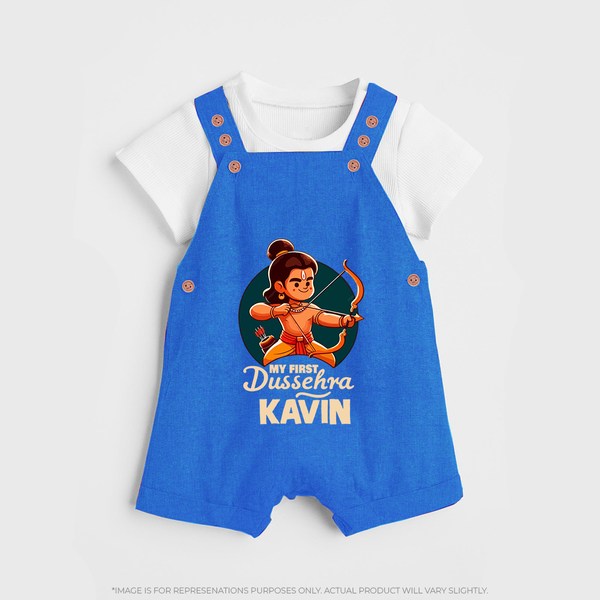 My First Dussehra Kavin Ram Archer Dungaree - COBALT BLUE - 0 - 5 Months Old (Chest 18")