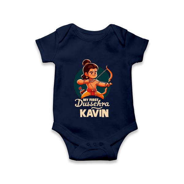 My First Dussehra Kavin Ram Archer Romper - NAVY BLUE - New Born (Chest 14")