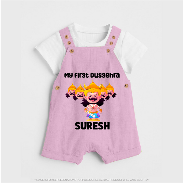 My First Dussehra Suresh Ravan King Dungaree - BABY PINK - 0 - 5 Months Old (Chest 18")